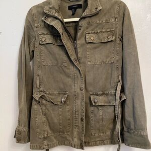 Forever 21 Olive Green Utility Jacket with Front Pockets